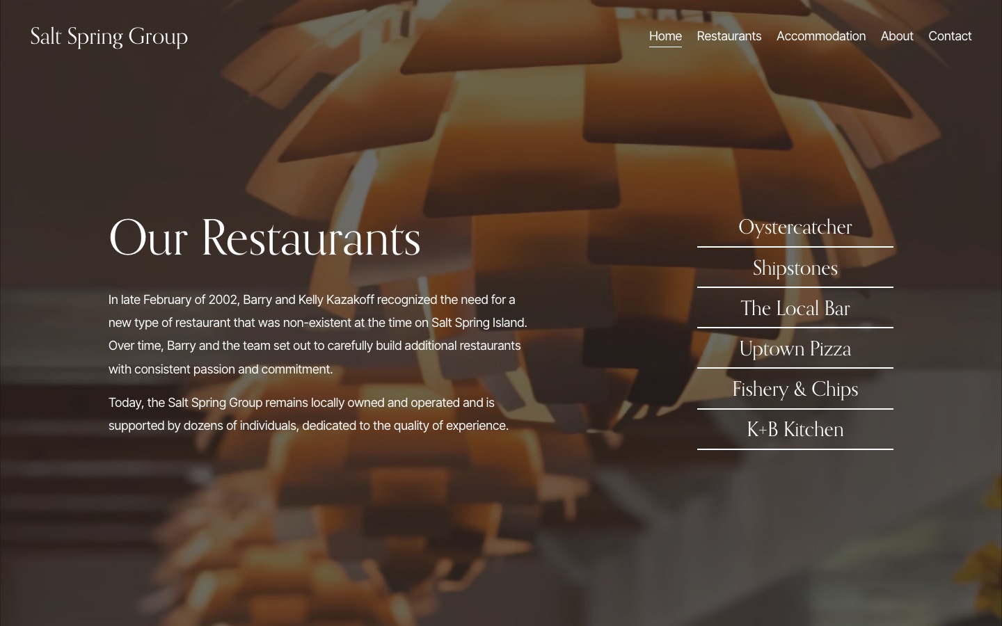 The current homepage